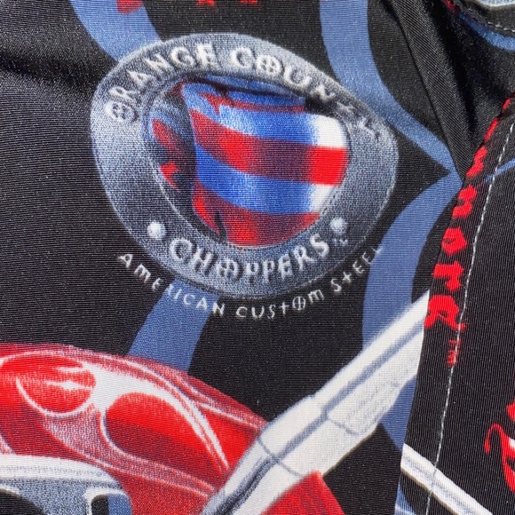 Orange County Choppers Men's Black Graphic Button Down Shirt ❤️ - Picture 5 of 5
